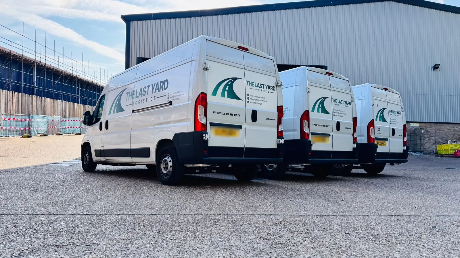 The Last Yard Logistics fleet at the depot